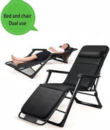 Folding Patio Lounge Chair w/Adjustable Pillows Cup Holder for Poolside Backyard Reclining Lounge Chair with Removable - Photo 4