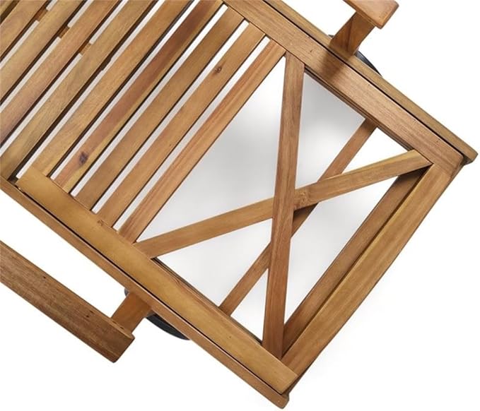 Christopher Knight Home Perla Outdoor Acacia Wood Chaise Lounge, Teak Finish