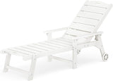 LUE BONA Outdoor Chaise Lounge, HDPS Chaise Lounger, 5 Positions Adjustable Lounge Chairs - Photo 8