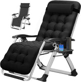 MOPHOTO Zero Gravity Chair, Outdoor Padded Lounge Chair with Side Table, Zero Gravity Recliner Chair - Photo 1