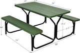 Giantex Picnic Table Bench Set Outdoor Camping All Weather Metal Base Yard Pool Dining Party Garden Patio Lawn Deck - Photo 8