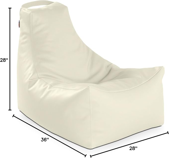 Jaxx Juniper Nautical Edition - Casual Bean Bag Seating for Boat, Yacht & Watersports - Marine Vinyl, Bay Navy Blue - Photo 3