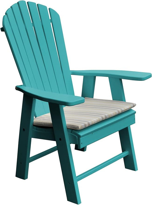 Furniture Barn USA Poly Upright Adirondack Chair (Aruba Blue)