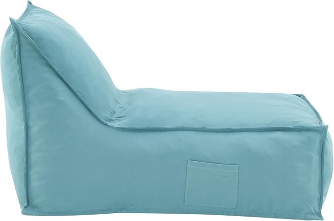 Christopher Knight Home Venny 48" L Outdoor Bean Bag Chair Set of 2, Fabric Bean Bag Chair for Adults and Kids, Indoor/Outdoor Sun Lounger, Patio Lounge Chair Set of 2, Teal