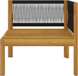 2-Seater Acacia Wood Garden Bench with Weather-Resistant Cushions for Patio - Photo 8