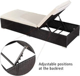 VINGLI Adjustable Wicker Patio Chaise Lounge Outdoor, Rattan Outdoor Lounge Chair - Photo 5