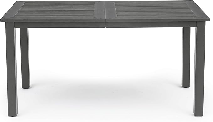 6-Person HDPS Outdoor Dining Table, Weather-Resistant Rectangle Patio Dining Table, 500 LBS Weight Capacity - Photo 4