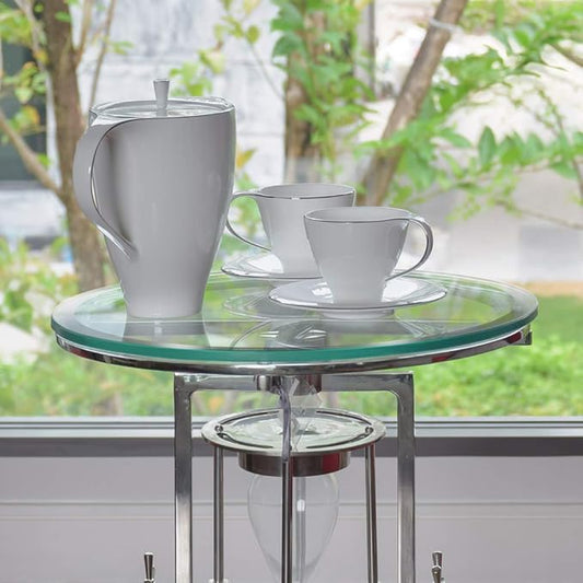 Dulles Glass 27 inch Round Glass Table Top - Tempered - 1/2" Thick Glass Surface, Safe Beveled Edge, Multipurpose for Dining Table, Patio, Coffee and End Table