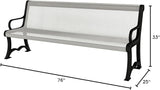 COATEDOUTDOORFURNITURE Heavy-Duty Outdoor Bench Thermoplastic Coated, Expanded Metal, Commercial-Grade Garden Bench - Photo 2