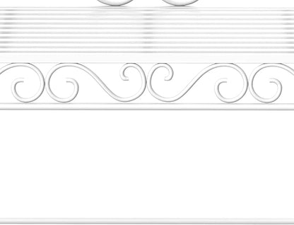 Outsunny 43" Garden Bench, Outdoor Patio Bench with Armrests, Metal Porch Bench for Backyard, Poolside, Lawn, Cream White