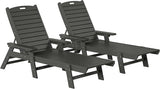 WestinTrends Malibu Poly Reclining Chaise Lounge (Set of 2) Gray - Photo 3