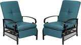 Incbruce Outdoor Lounge Chair Set of 2 Patio Furniture Adjustable Recliner with Retractable Steel Frame and Removable - Photo 1