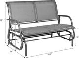DORTALA 48'' Outdoor Patio Swing Glider Bench Chair, Cozy Patio Bench for 2 People - Photo 3