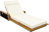 Merax Acacia Wood Patio Chaise Lounge Set of 2, Outdoor Reclining Chairs with 4-Position Adjustable Backrest - Photo 7