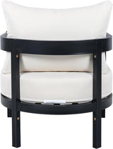 Merax 27.6" Outdoor Curved Patio Accent Chair with All-Weather Coushions, Aluminum Frame Single Lounge for Chair Porch - Photo 5