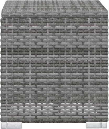 Sun Lounger with Cushion and Tea Table,Lounge Chair,Pool Chairs,Outdoor Chaise,Pool Furniture,Weather-Resistant,Easy to Maintain,Both Sides of Sunlounger Adjustable, Poly Rattan Gray
