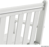 POLYWOOD Vineyard 60" Outdoor Patio Bench, White - Photo 7