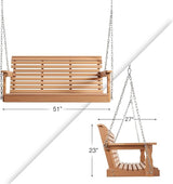 Psilvam Porch Swing, 2-Person Poly Lumber Outdoor Porch Swing, All-Weather Farmhouse Patio Swing That Never Rot and Fade - Photo 5