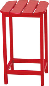 POLYWOOD SBT26SR South Beach 26" Counter Side Table, Sunset Red - Photo 1