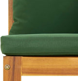 Green Acacia Wood Middle Sofa, Modular Outdoor Seating for Balcony & Garden, Durable Patio Furniture Couch - Photo 5