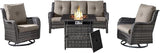 Belord 4 Piece Patio Wicker Furniture Set, Outdoor Swivel Rocker Chairs - Photo 1