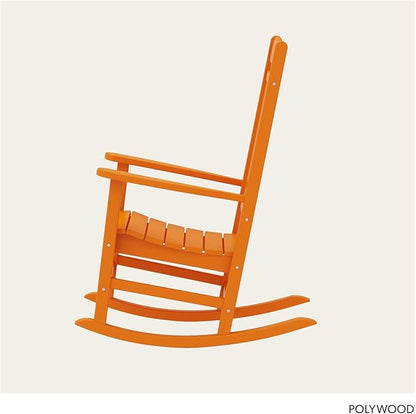 POLYWOOD Presidential Rocking Chair in Tangerine