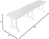 WO WESTIN OUTDOOR HDPE Laguna Trestle 65" Bench,White - Photo 2