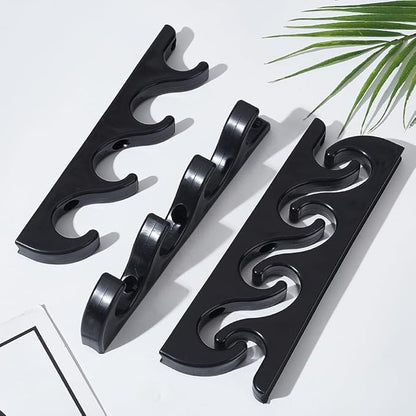 AHANDMAKER 4PCS Black Chaise Lounge Bracket, Multi Position Furniture Chair Buckle, Adjustable Back Support Adjuster for Outdoor Patio Lounge