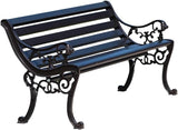YVYKFZD Outdoor Garden Bench, Metal Bench with Backrest and Armrests, Park Benches Loveseat, Weatherproof Leisure Chair - Photo 1