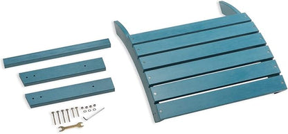 Psilvam Adirondack Ottoman, Adirondack Footstool for Adirondack Chair Weather Resistant Foot Rest for Outdoor Porch, Yard, Garden (Blue)