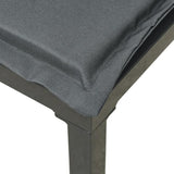 4-Piece Modular Outdoor Sectional Sofa Set in Synthetic Poly Rattan, Black/Grey, 24.4x24.4x26.8 in - Photo 8