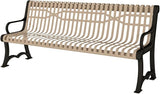 COATEDOUTDOORFURNITURE Coated Outdoor Furniture Heavy-Duty Outdoor Bench Thermoplastic Coated, Slatted Steel - Photo 1