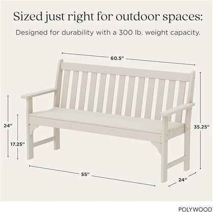 POLYWOOD Vineyard 60-Inch Bench, Sand