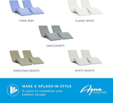 Aqua Outdoors Pool Chaise Lounge Chairs for Ledge & Shelf, Water-Weighted Pool Lounger for Depths Up to 9” - Photo 10