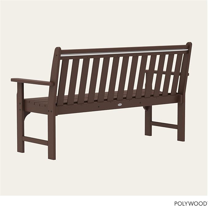 POLYWOOD GNB60MA Vineyard 60" Bench, Mahogany - Photo 5