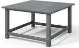 WestinTrends Malibu Low Outdoor HDPE Square Patio Coffee Table, Gray - Photo 9