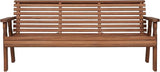 Amish Casual Heavy Duty Roll Back Outdoor Bench (4-Foot, Oak Stain) - Photo 1