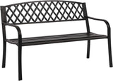 FDW Park Bench Metal Bench 50 Garden Bench Chair Outdoor Benches Clearance Patio Bench Yard Bench Porch Work Entryway - Photo 1