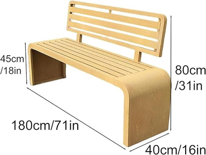 Metal Garden Benches for Outdoors, Multiperson Outdoor Benches Weatherproof, Slatted Design with Backrest for Garden, Balcony, Porch, Park(Brown,180x40x80 cm/71x16x31 in)