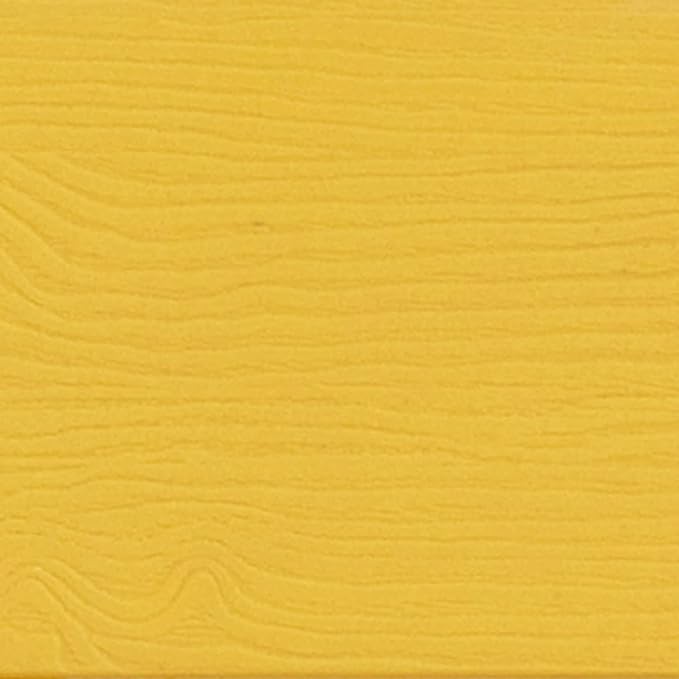 Pemberly Row Contemporary Faux Wood Adirondack Chair, Yellow Finish, Weather-Resistant Polystyrene, Vertical Lattice Back, Extra Wide Arms, Slanted Seat, Outdoor Patio or Beach Seating, 35" H x 29.5"