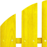 Yellow Solid Fir Wood 2-Seater Garden Adirondack Chair with Detachable Ottomans - Photo 7