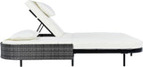 Modern Outdoor Patio Rattan Daybed with 5-Position Adjustable Backrest and Removable Cushions&Pillows - Photo 7
