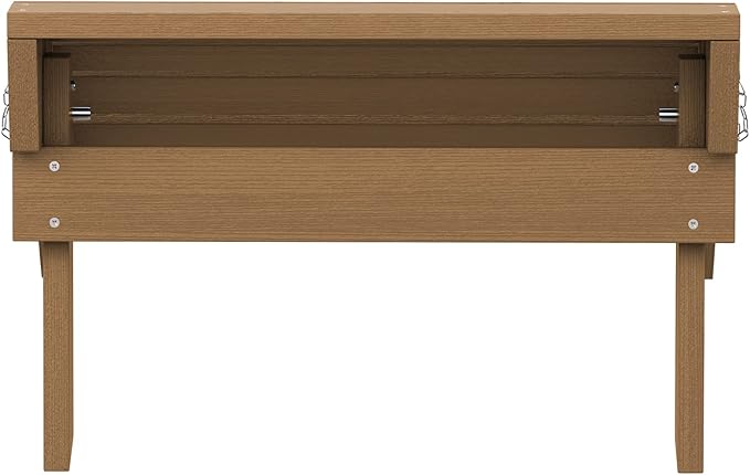 SERWALL Folding Adirondack Ottoman, Adirondack Footrest Without Assembly, Brown