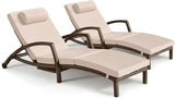 Chaise Lounge Chairs Outdoor Set of 2, Comfy Outside Wicker Patio Pool Lounge Chair w/ 5 Adjustable Back Angle - Photo 1