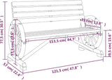 Garden Bench Natural Wood Solid Fir Standard Durable, 2-Seater Outdoor Lounge Seating for Patio & Deck - Photo 2
