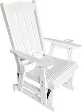 Fortune Candy Wooden Patio Glider for One Person, with High Back and Deep Contoured Seat, Solid Fir Wood - Photo 9