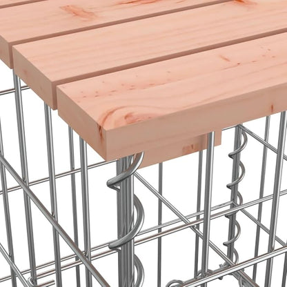 Garden Bench Wood and Metal Solid Douglas Fir Wood, Galvanized Steel Patio Bench Outdoor Furniture for Outdoor Lawn
