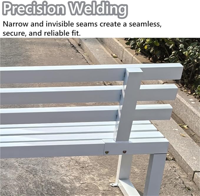 Metal Garden Benches, Backless Locker Room Bench, Multifunctional Long Bench with Steel Frame, 2-Person Outdoor Bench for Park, Porch, Patio, Entryway(Blue,120cm/47.2in)