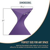 LeisureMod 15.75" Triangular Side Table, Stackable Plastic Accent End Table for Indoor & Outdoor Use - Photo 3