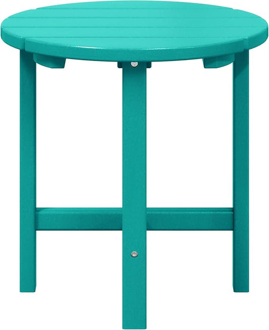 WestinTrends Dylan Adirondack Round Outdoor Side Table, Turquoise